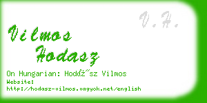 vilmos hodasz business card